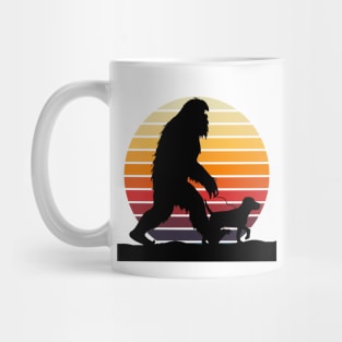 Bigfoot Walking her Dog Mug